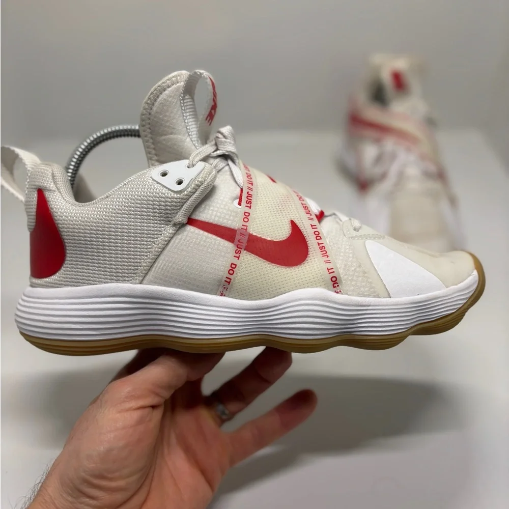 Nike React Hyperset Volleyball Shoes Women’s 6.5 White Red Gum Athletic Sneakers - Picture 11 of 16
